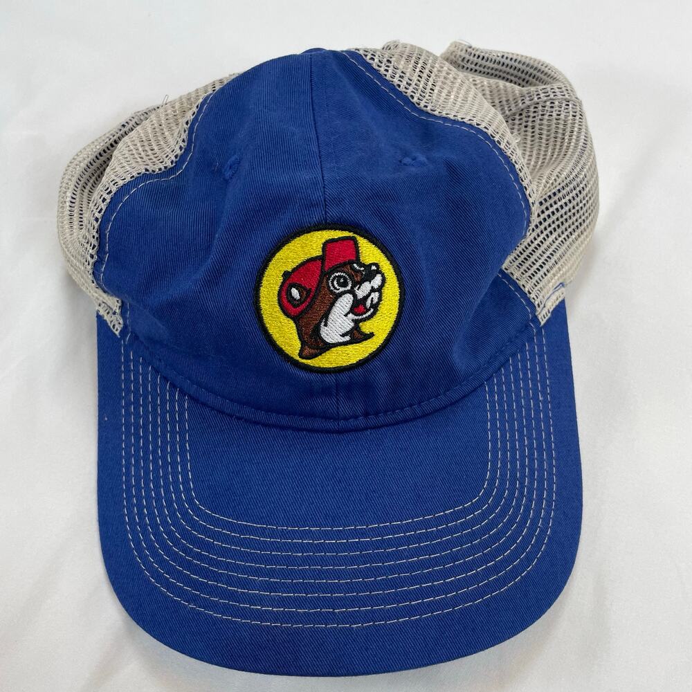 Buc-ee's Trucker Hat Mesh Snapback Blue White Embroidered OSFM Unisex